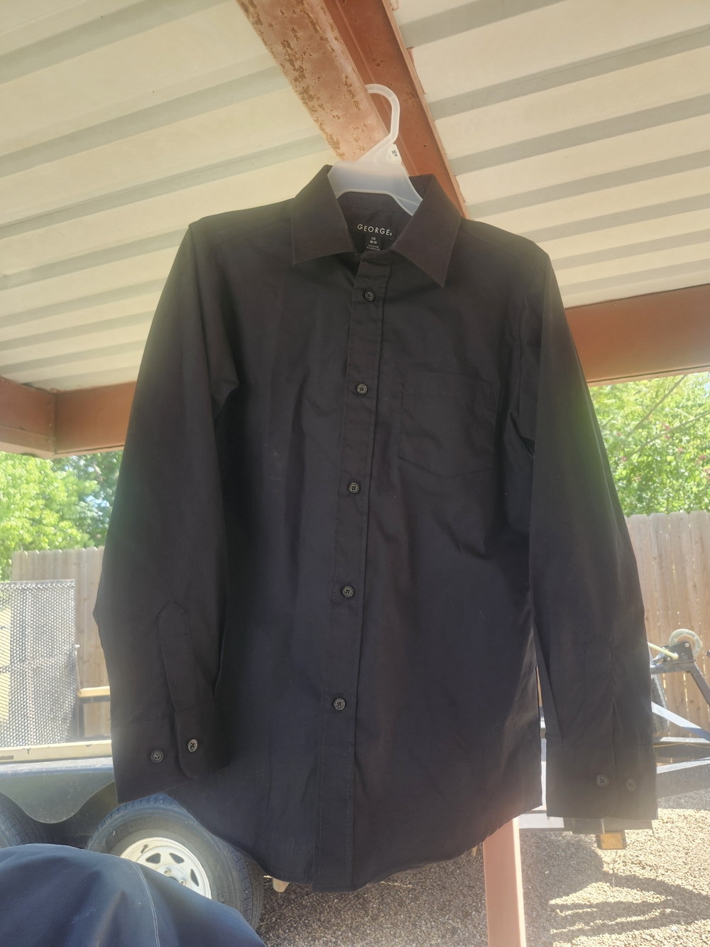 Black Button-Up Dress Shirt